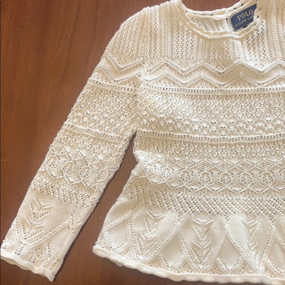 2T Ralph Lauren ivory sweater. - Picture 2 of 7
